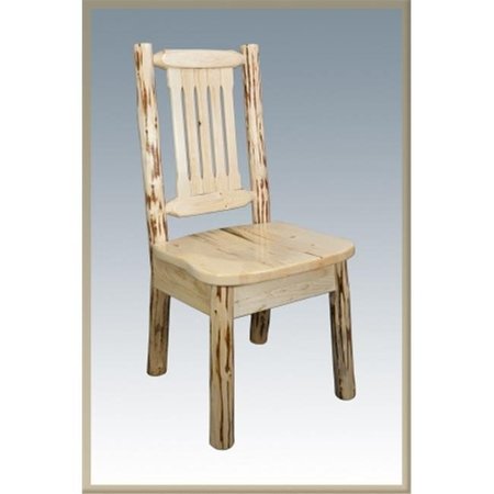 MONTANA WOODWORKS Montana Woodworks MWKSCN Montana Collection Side Chair  Dining or Desk Ready to Finish Standard Wooden Seat MWKSCN